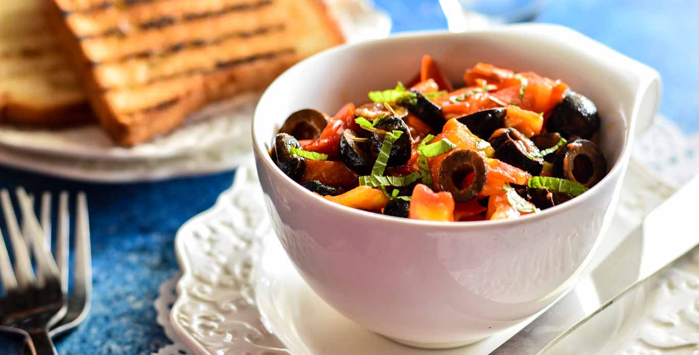 Sautéed Black Olives with tOMATOES 